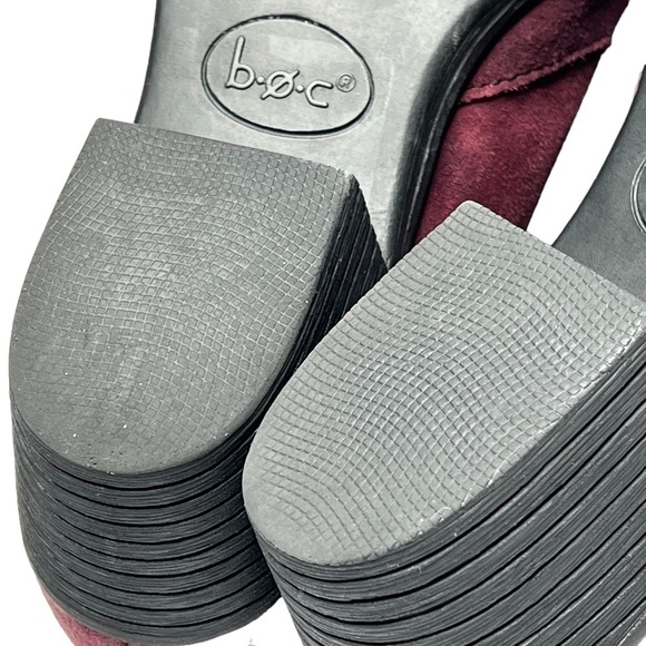 B.O.C Born Concept Burgundy Leather Charon Ankle Booties Boots Size 8.5M - Picture 13 of 16